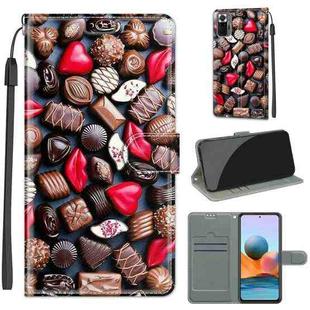 For Xiaomi Redmi Note 10 Pro Max/10 Pro Voltage Coloured Drawing Magnetic Clasp Horizontal Flip PU Leather Case with Holder & Card Slots(C06 Red Lip Chocolate)