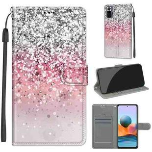 For Xiaomi Redmi Note 10 Pro Max/10 Pro Voltage Coloured Drawing Magnetic Clasp Horizontal Flip PU Leather Case with Holder & Card Slots(C13 Silver Pink Glitter)