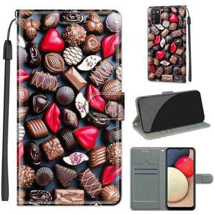 For Samsung Galaxy A02s / M02s Voltage Colored Drawing Magnetic Clasp Horizontal Flip PU Leather Case with Holder & Card Slots(C06 Red Lip Chocolate)