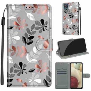 For Samsung Galaxy A12 / M12 Voltage Colored Drawing Magnetic Clasp Horizontal Flip PU Leather Case with Holder & Card Slots(C19 Material Flower)