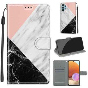 For Samsung Galaxy A32 4G Voltage Colored Drawing Magnetic Clasp Horizontal Flip PU Leather Case with Holder & Card Slots(C07 Pink White Black)