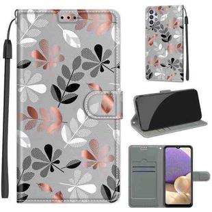 For Samsung Galaxy A32 5G Voltage Colored Drawing Magnetic Clasp Horizontal Flip PU Leather Case with Holder & Card Slots(C19 Material Flower)