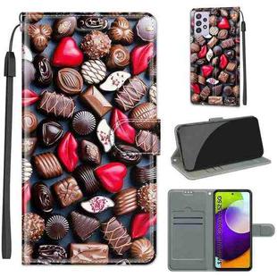For Samsung Galaxy A52 5G Voltage Colored Drawing Magnetic Clasp Horizontal Flip PU Leather Case with Holder & Card Slots(C06 Red Lip Chocolate)