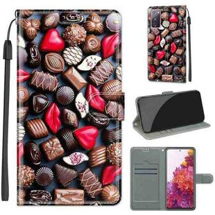 For Samsung Galaxy S20 FE 5G Voltage Colored Drawing Magnetic Clasp Horizontal Flip PU Leather Case with Holder & Card Slots(C06 Red Lip Chocolate)