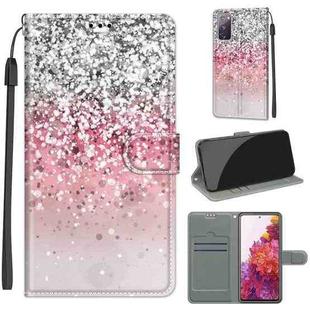 For Samsung Galaxy S20 FE 5G Voltage Colored Drawing Magnetic Clasp Horizontal Flip PU Leather Case with Holder & Card Slots(C13 Silver Pink Glitter)