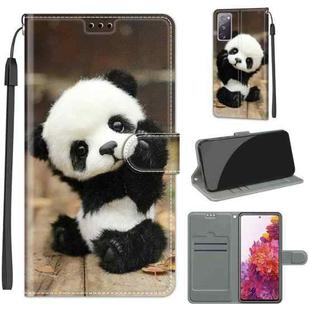 For Samsung Galaxy S20 FE 5G Voltage Colored Drawing Magnetic Clasp Horizontal Flip PU Leather Case with Holder & Card Slots(C18 Wood Board Panda)