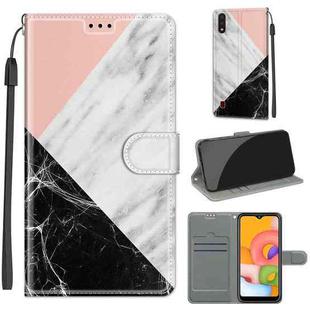 For Samsung Galaxy A01 Voltage Colored Drawing Magnetic Clasp Horizontal Flip PU Leather Case with Holder & Card Slots(C07 Pink White Black)