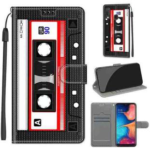 For Samsung Galaxy A20e Voltage Colored Drawing Magnetic Clasp Horizontal Flip PU Leather Case with Holder & Card Slots(C10 Black Red Tape)