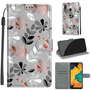 For Samsung Galaxy A30 / A20 Voltage Colored Drawing Magnetic Clasp Horizontal Flip PU Leather Case with Holder & Card Slots(C19 Material Flower)