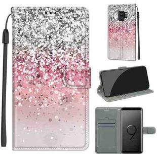 For Samsung Galaxy S9 Voltage Colored Drawing Magnetic Clasp Horizontal Flip PU Leather Case with Holder & Card Slots(C13 Silver Pink Glitter)