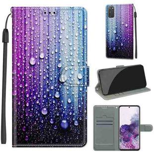 For Samsung Galaxy S20 Voltage Colored Drawing Magnetic Clasp Horizontal Flip PU Leather Case with Holder & Card Slots(C05 Purple Blue Water Drops)
