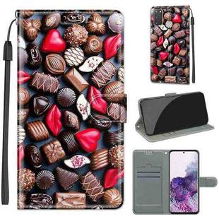 For Samsung Galaxy S20 Voltage Colored Drawing Magnetic Clasp Horizontal Flip PU Leather Case with Holder & Card Slots(C06 Red Lip Chocolate)