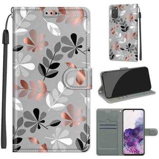 For Samsung Galaxy S20 Voltage Colored Drawing Magnetic Clasp Horizontal Flip PU Leather Case with Holder & Card Slots(C19 Material Flower)