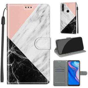 For Huawei P Smart Z / Y9 Prime / 9X / 9X Pro Voltage Colored Drawing Magnetic Clasp Horizontal Flip PU Leather Case with Holder & Card Slots(C07 Pink White Black)