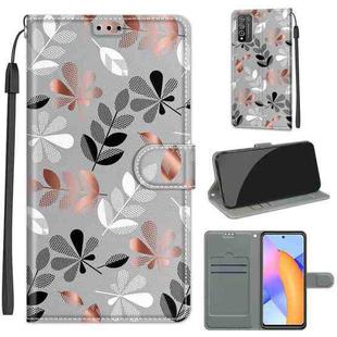 For Honor 10X Lite Voltage Colored Drawing Magnetic Clasp Horizontal Flip PU Leather Case with Holder & Card Slots(C19 Material Flower)