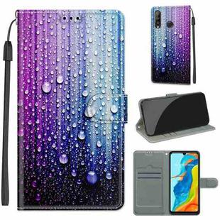 For Huawei P30 Lite Voltage Colored Drawing Magnetic Clasp Horizontal Flip PU Leather Case with Holder & Card Slots(C05 Purple Blue Water Drops)