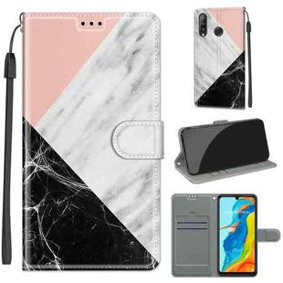 For Huawei P30 Lite Voltage Colored Drawing Magnetic Clasp Horizontal Flip PU Leather Case with Holder & Card Slots(C07 Pink White Black)