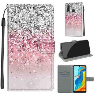 For Huawei P30 Lite Voltage Colored Drawing Magnetic Clasp Horizontal Flip PU Leather Case with Holder & Card Slots(C13 Silver Pink Glitter)