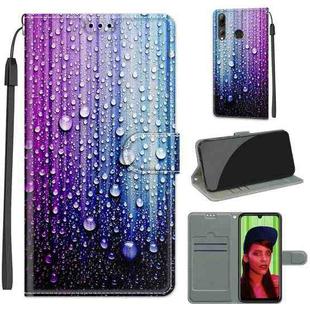 For Huawei P Smart+ 2019 Voltage Colored Drawing Magnetic Clasp Horizontal Flip PU Leather Case with Holder & Card Slots(C05 Purple Blue Water Drops)