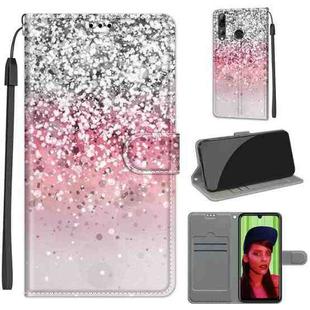 For Huawei P Smart+ 2019 Voltage Colored Drawing Magnetic Clasp Horizontal Flip PU Leather Case with Holder & Card Slots(C13 Silver Pink Glitter)