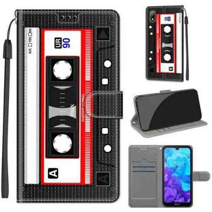 For Huawei Y5 2019 / Honor 8S Voltage Colored Drawing Magnetic Clasp Horizontal Flip PU Leather Case with Holder & Card Slots(C10 Black Red Tape)