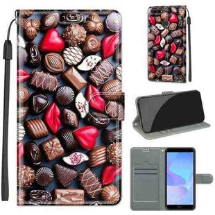 For Huawei Y6 2018 / Honor 7A Voltage Colored Drawing Magnetic Clasp Horizontal Flip PU Leather Case with Holder & Card Slots(C06 Red Lip Chocolate)