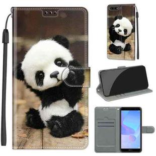 For Huawei Y6 2018 / Honor 7A Voltage Colored Drawing Magnetic Clasp Horizontal Flip PU Leather Case with Holder & Card Slots(C18 Wood Board Panda)