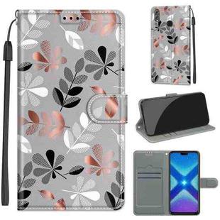 For Honor 8X Voltage Colored Drawing Magnetic Clasp Horizontal Flip PU Leather Case with Holder & Card Slots(C19 Material Flower)