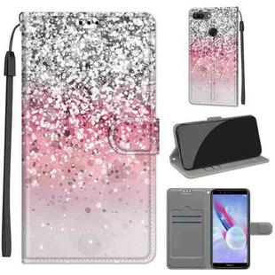 For Honor 9 Lite Voltage Colored Drawing Magnetic Clasp Horizontal Flip PU Leather Case with Holder & Card Slots(C13 Silver Pink Glitter)