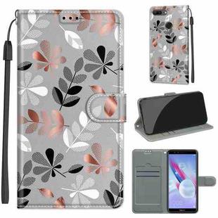 For Honor 9 Lite Voltage Colored Drawing Magnetic Clasp Horizontal Flip PU Leather Case with Holder & Card Slots(C19 Material Flower)