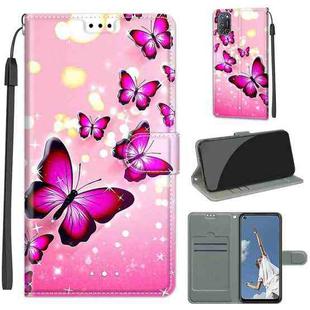 For OPPO A52 / A92 / A72 Voltage Coloured Drawing Magnetic Clasp Horizontal Flip PU Leather Case with Holder & Card Slots(C03 Gradient Pink Flying Butterflies)