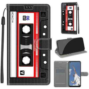 For OPPO A52 / A92 / A72 Voltage Coloured Drawing Magnetic Clasp Horizontal Flip PU Leather Case with Holder & Card Slots(C10 Black Red Tape)