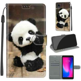 For ZTE A3 2020 Voltage Coloured Drawing Magnetic Clasp Horizontal Flip PU Leather Case with Holder & Card Slots(C18 Wood Board Panda)
