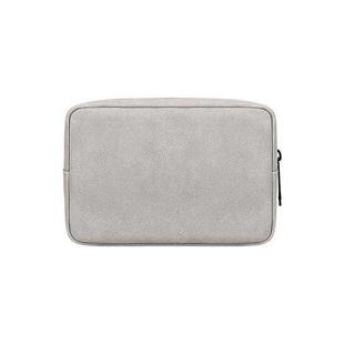 DY04 Portable Digital Accessory Frosted PU Bag(Light Grey)