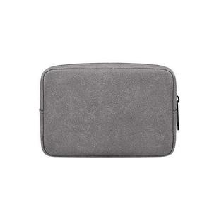DY04 Portable Digital Accessory Frosted PU Bag(Dark Grey)