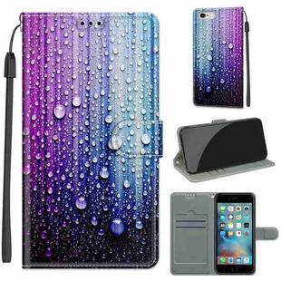 Voltage Colored Drawing Magnetic Clasp Horizontal Flip PU Leather Case with Holder & Card Slots For iPhone 6s / 6(C05 Purple Blue Water Drops)