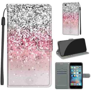 Voltage Colored Drawing Magnetic Clasp Horizontal Flip PU Leather Case with Holder & Card Slots For iPhone 6s / 6(C13 Silver Pink Glitter)