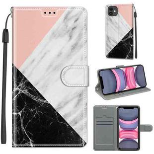 For iPhone 11 Voltage Colored Drawing Magnetic Clasp Horizontal Flip PU Leather Case with Holder & Card Slots (C07 Pink White Black)