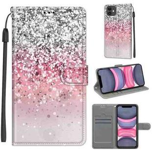 For iPhone 11 Voltage Colored Drawing Magnetic Clasp Horizontal Flip PU Leather Case with Holder & Card Slots (C13 Silver Pink Glitter)