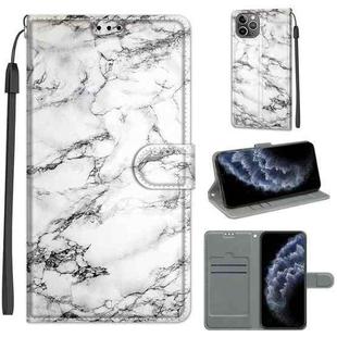 For iPhone 11 Pro Voltage Colored Drawing Magnetic Clasp Horizontal Flip PU Leather Case with Holder & Card Slots (C01 White Marble)