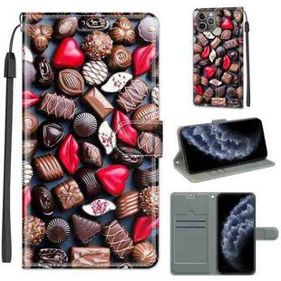 For iPhone 11 Pro Voltage Colored Drawing Magnetic Clasp Horizontal Flip PU Leather Case with Holder & Card Slots (C06 Red Lip Chocolate)