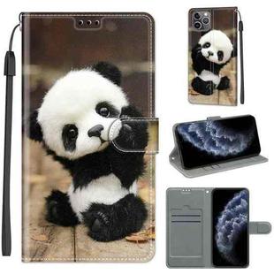 For iPhone 11 Pro Voltage Colored Drawing Magnetic Clasp Horizontal Flip PU Leather Case with Holder & Card Slots (C18 Wood Board Panda)