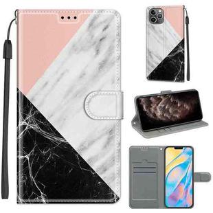 For iPhone 11 Pro Max Voltage Colored Drawing Magnetic Clasp Horizontal Flip PU Leather Case with Holder & Card Slots (C07 Pink White Black)