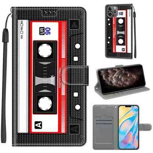 For iPhone 11 Pro Max Voltage Colored Drawing Magnetic Clasp Horizontal Flip PU Leather Case with Holder & Card Slots (C10 Black Red Tape)