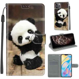 For iPhone 11 Pro Max Voltage Colored Drawing Magnetic Clasp Horizontal Flip PU Leather Case with Holder & Card Slots (C18 Wood Board Panda)