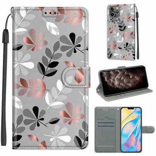 For iPhone 11 Pro Max Voltage Colored Drawing Magnetic Clasp Horizontal Flip PU Leather Case with Holder & Card Slots (C19 Material Flower)