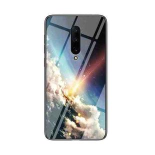 For OnePlus 7 Pro Starry Sky Painted Tempered Glass TPU Shockproof Protective Case(Bright Stars)