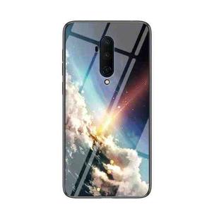 For OnePlus 7T Pro Starry Sky Painted Tempered Glass TPU Shockproof Protective Case(Bright Stars)