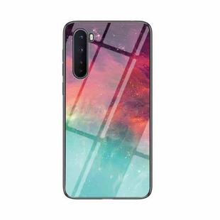 For OnePlus Nord Starry Sky Painted Tempered Glass TPU Shockproof Protective Case(Color Starry Sky)