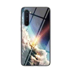 For OnePlus Nord Starry Sky Painted Tempered Glass TPU Shockproof Protective Case(Bright Stars)